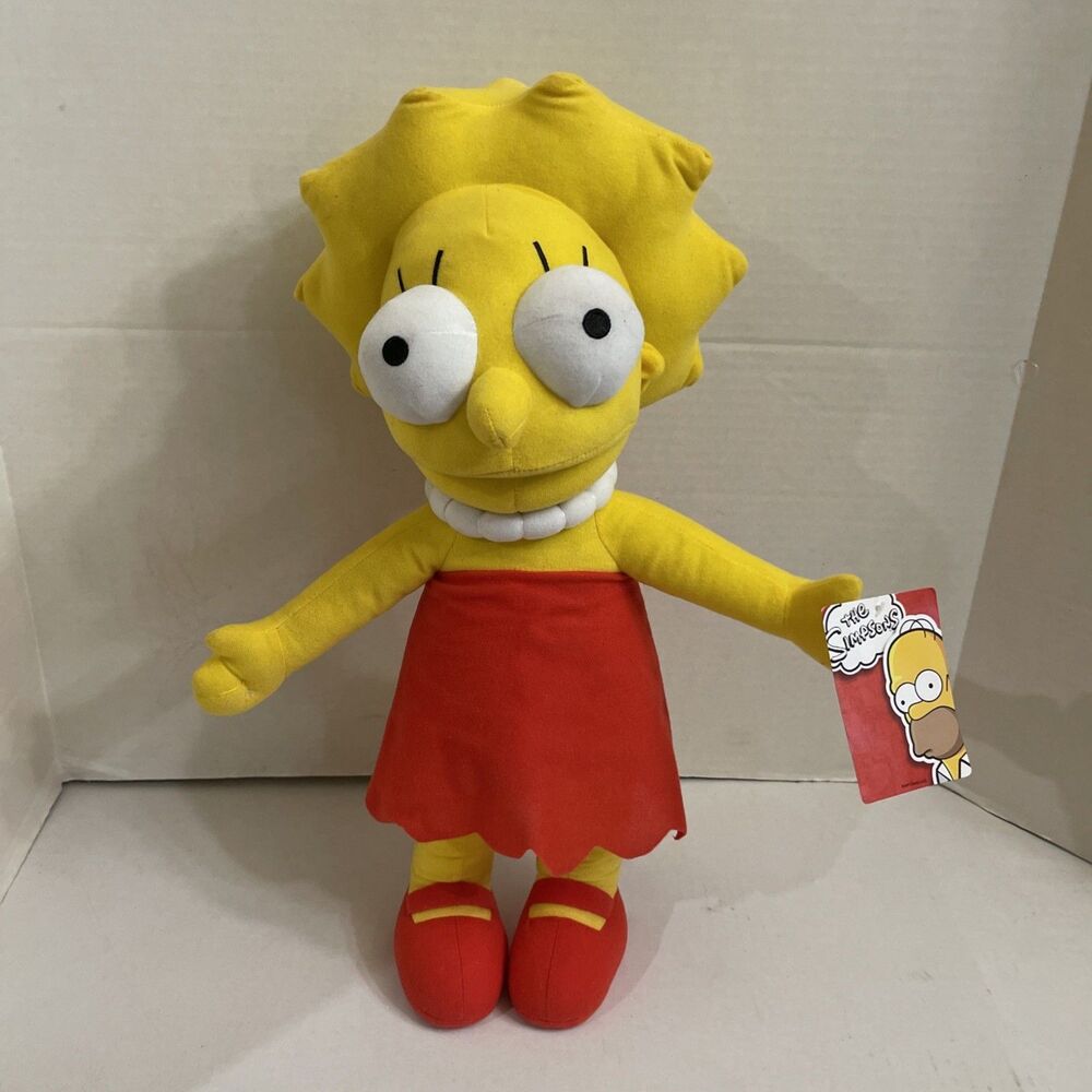 The Simpson Lisa Large 18” Plush Doll 20th Century Fox Stuffed Toy Red Dress